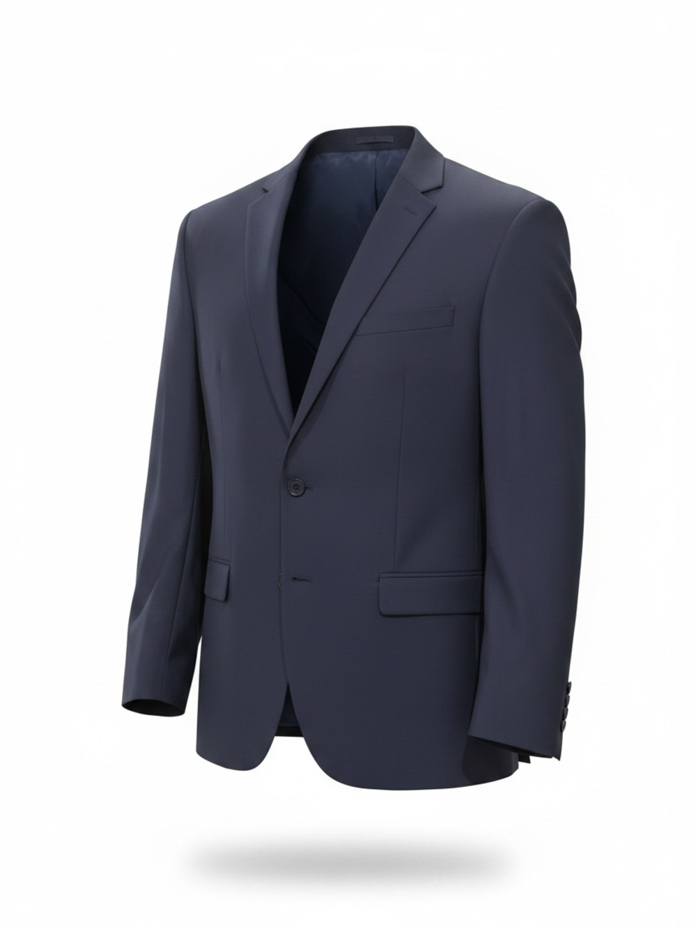 ZeGarie Men's Navy Blue Two-Button Suit Jacket Blazer Style MJ346-02 Size 48L